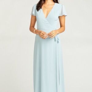 SMYM Nicole wrap dress light baby blue size M